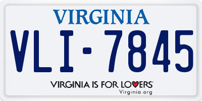 VA license plate VLI7845
