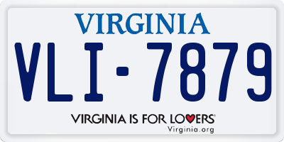 VA license plate VLI7879