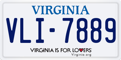VA license plate VLI7889