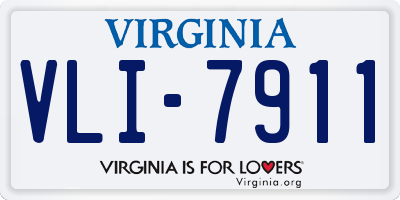 VA license plate VLI7911