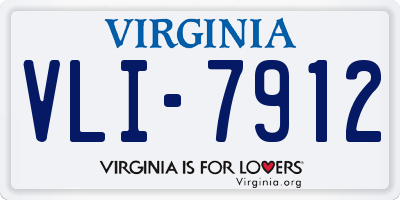 VA license plate VLI7912