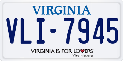 VA license plate VLI7945