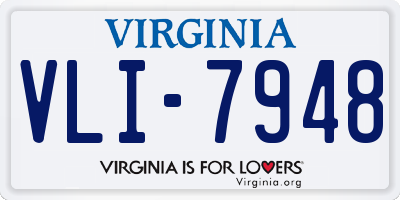 VA license plate VLI7948