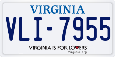 VA license plate VLI7955