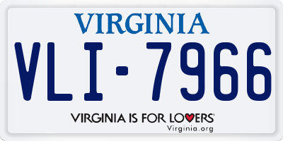 VA license plate VLI7966