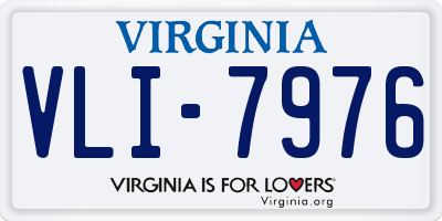 VA license plate VLI7976