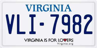 VA license plate VLI7982