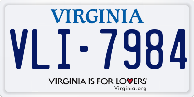VA license plate VLI7984