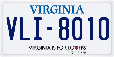 VA license plate VLI8010
