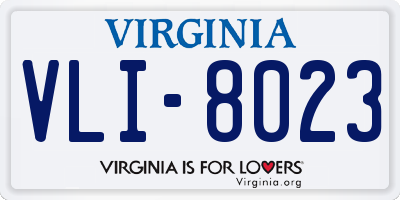 VA license plate VLI8023