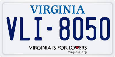 VA license plate VLI8050