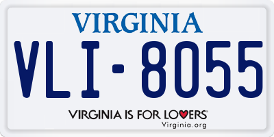 VA license plate VLI8055