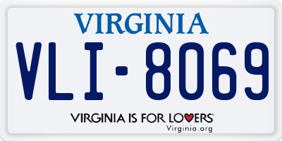 VA license plate VLI8069