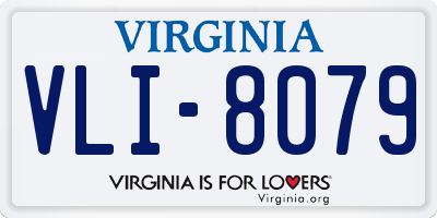 VA license plate VLI8079