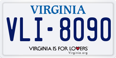 VA license plate VLI8090