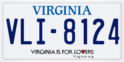 VA license plate VLI8124