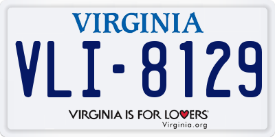 VA license plate VLI8129