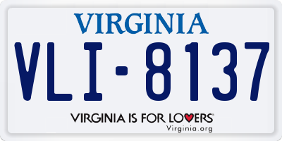 VA license plate VLI8137