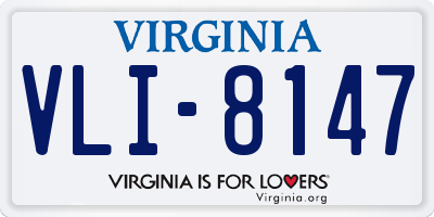 VA license plate VLI8147