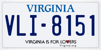 VA license plate VLI8151