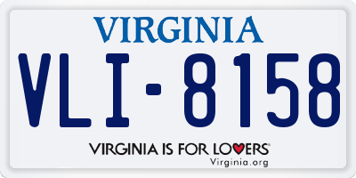 VA license plate VLI8158