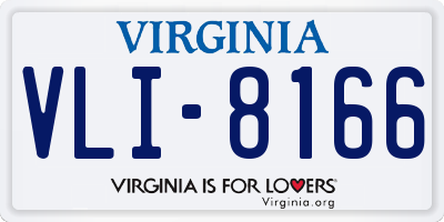 VA license plate VLI8166