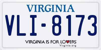 VA license plate VLI8173