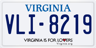 VA license plate VLI8219