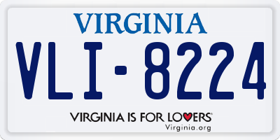 VA license plate VLI8224