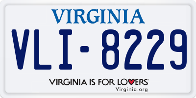VA license plate VLI8229
