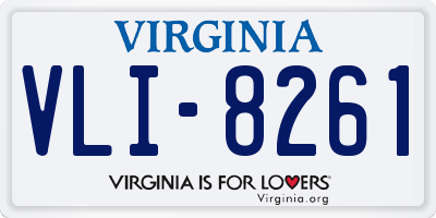 VA license plate VLI8261