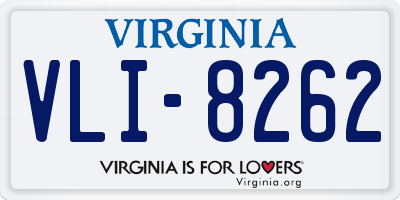 VA license plate VLI8262