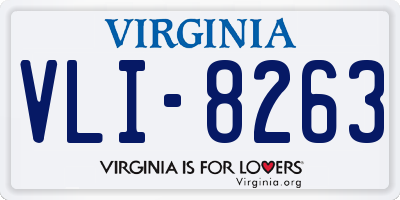 VA license plate VLI8263