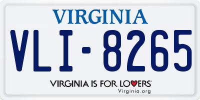 VA license plate VLI8265