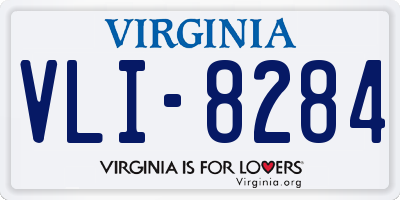 VA license plate VLI8284