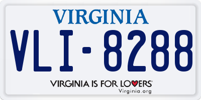 VA license plate VLI8288