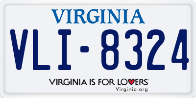 VA license plate VLI8324