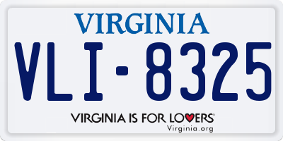 VA license plate VLI8325