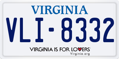 VA license plate VLI8332