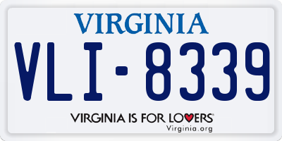 VA license plate VLI8339