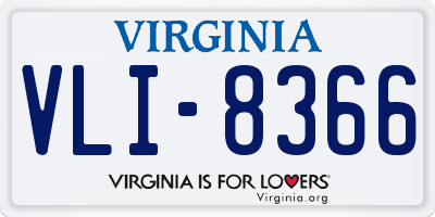 VA license plate VLI8366