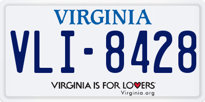 VA license plate VLI8428