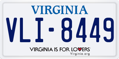 VA license plate VLI8449