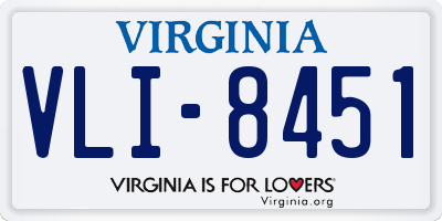 VA license plate VLI8451