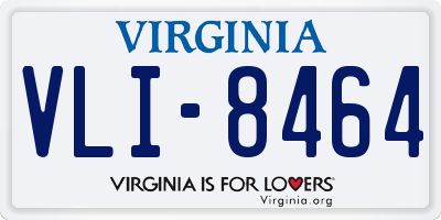 VA license plate VLI8464