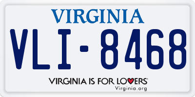 VA license plate VLI8468
