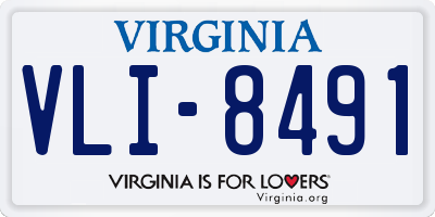 VA license plate VLI8491