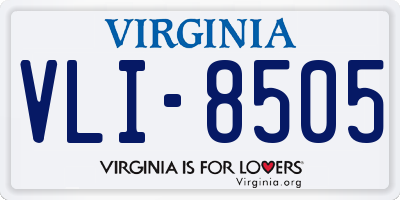 VA license plate VLI8505