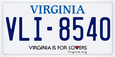 VA license plate VLI8540