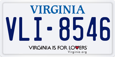 VA license plate VLI8546